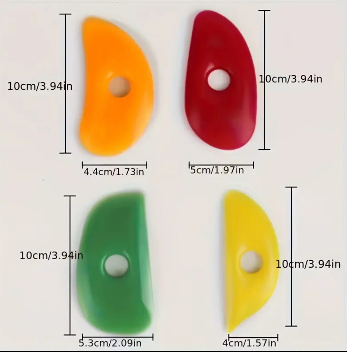 4pcs Silicone Ceramic rib