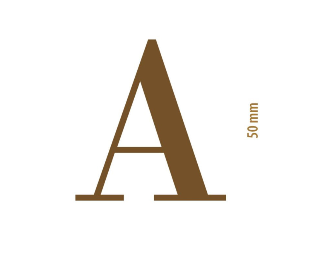 Letters in Gold For Porcelain - 5cm