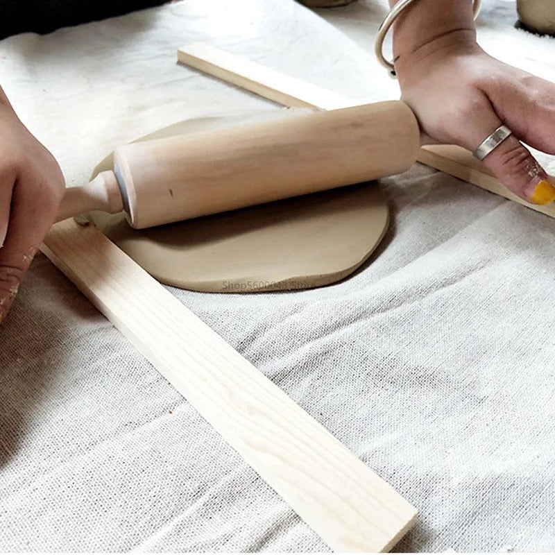 Wood Clay ruler 2pcs set