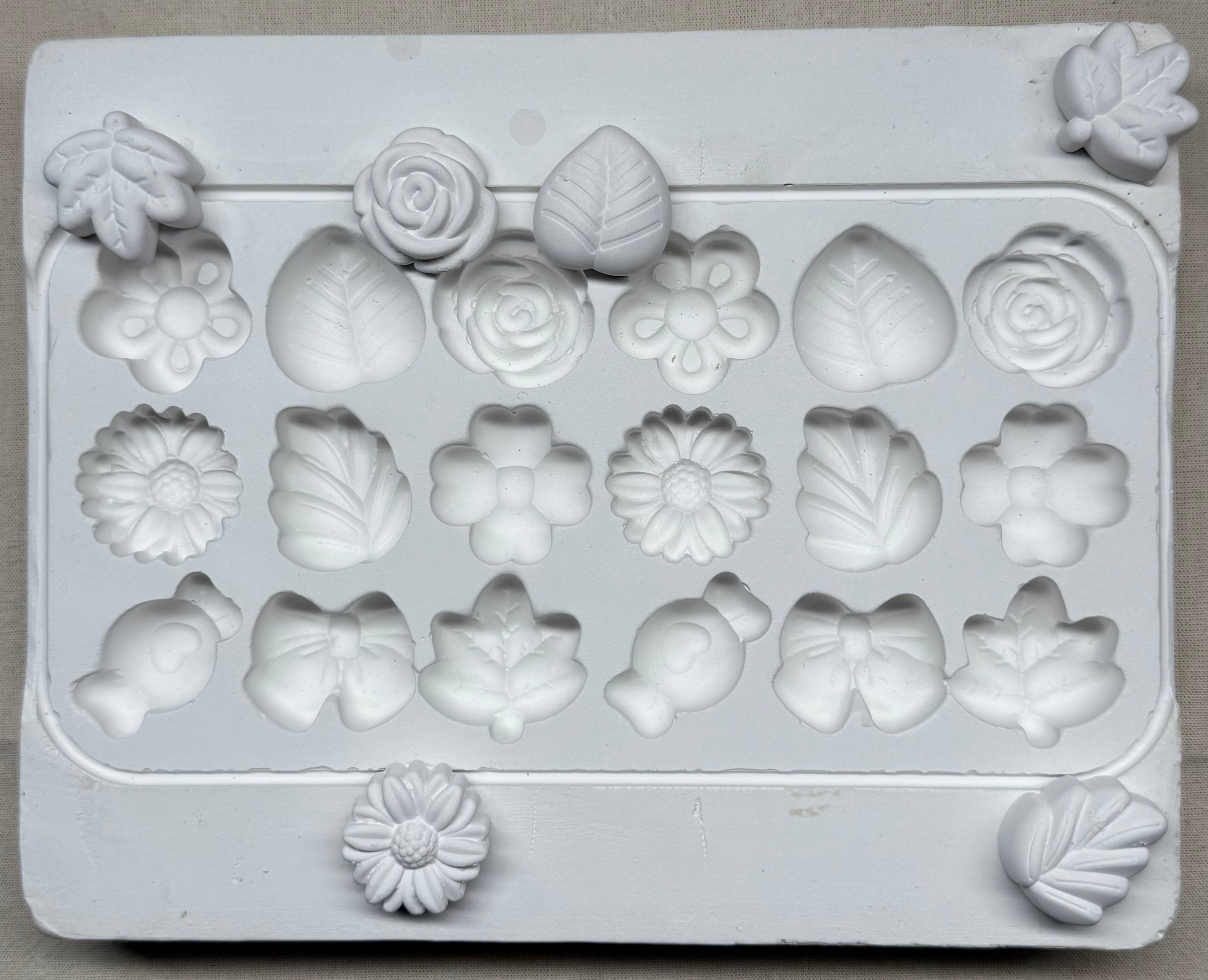 Leaf & Flower Plaster Mold