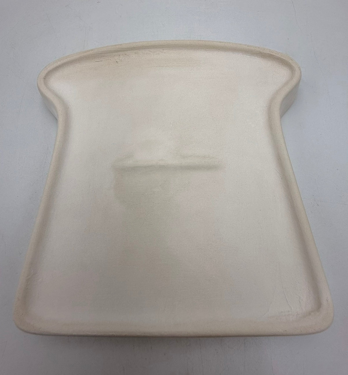 Unglazed Low Fire Earthenware Bisque Toast Plate