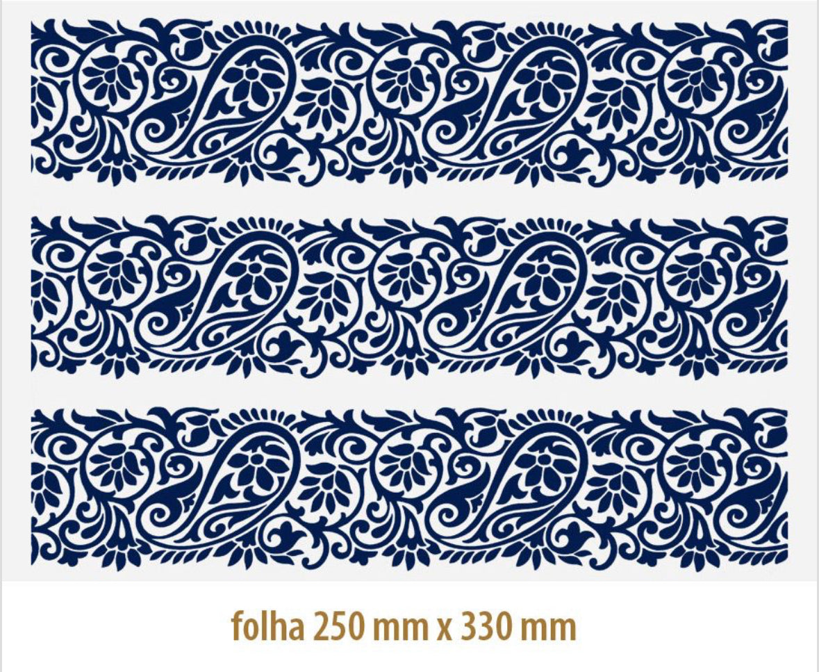 Nazu Blue overglaze decal