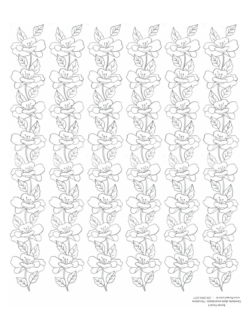 Floral Outline 04 Decal