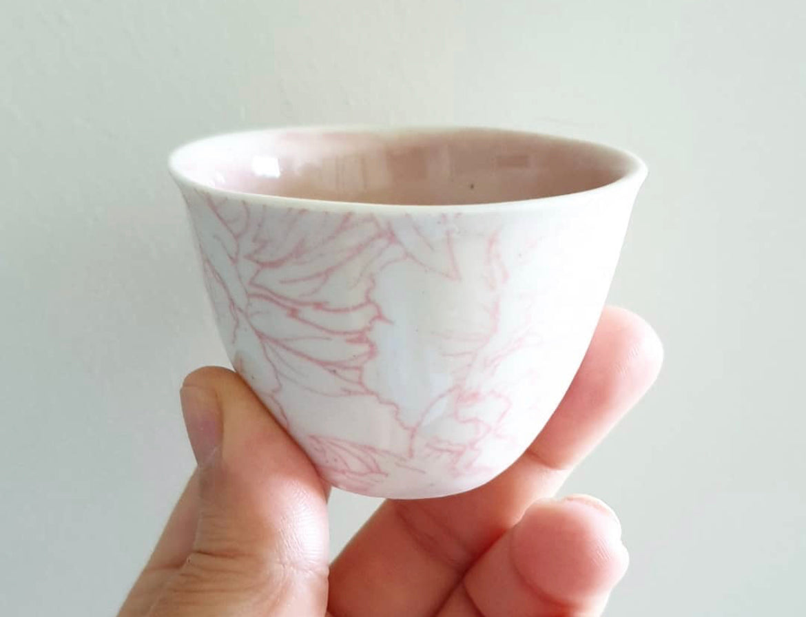 Peonies - Underglaze Transfer Sheet - You Choose Color