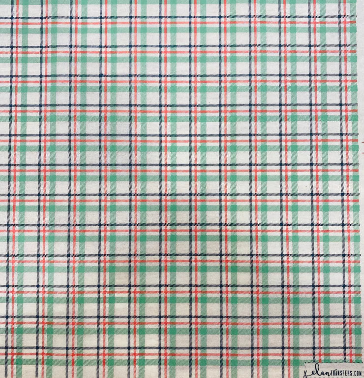 Holiday Plaid - Underglaze Transfer Sheet - Multi Colored