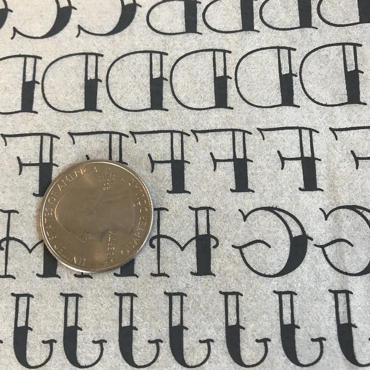Tattoo Font - Underglaze Transfer Sheet - Black