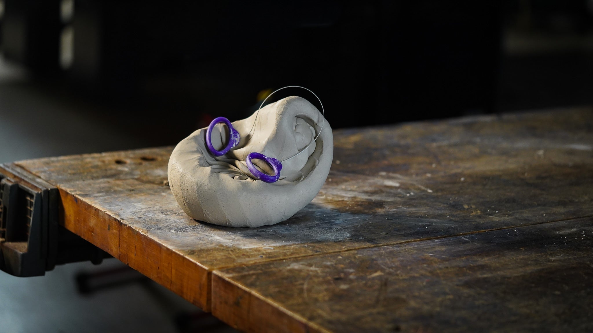 SHORT HEAVY PURPLE MUDWIRE 28cm