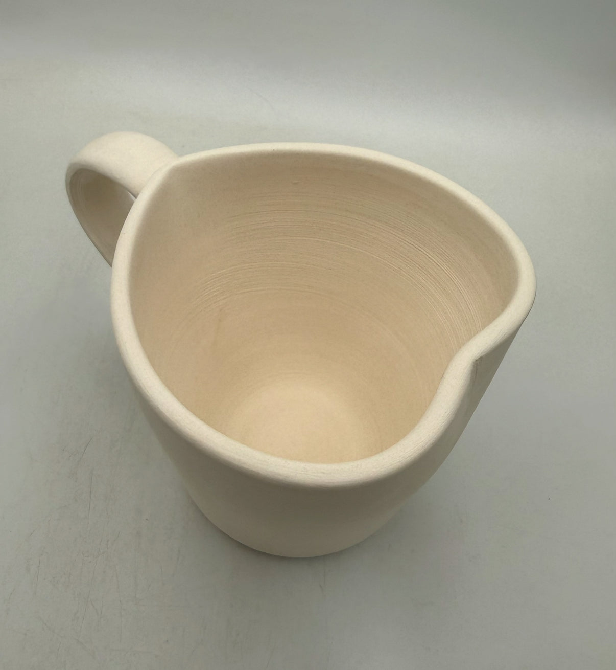 Heart shape mug Earthenware Bisque