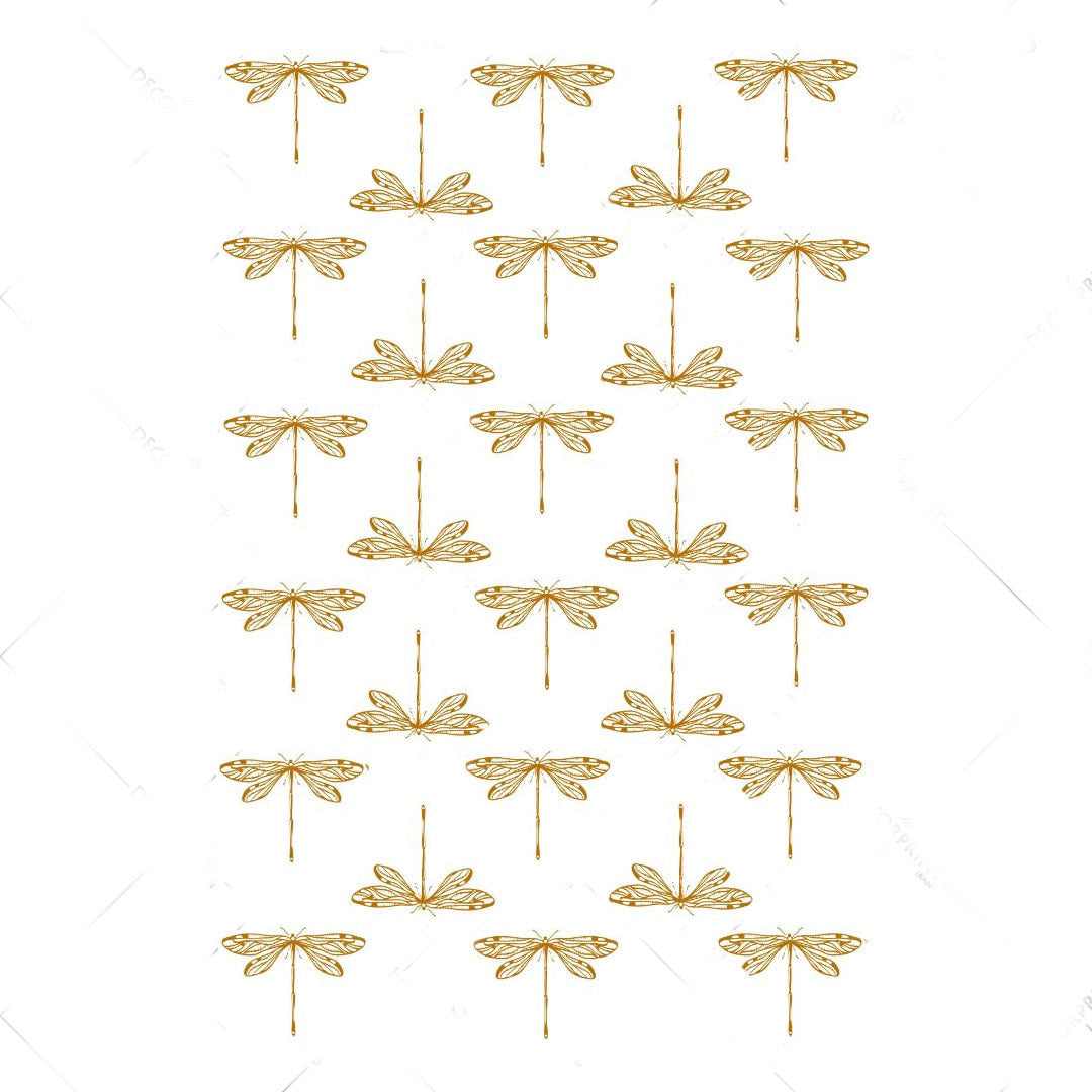 Gold Decal - Dragonflies