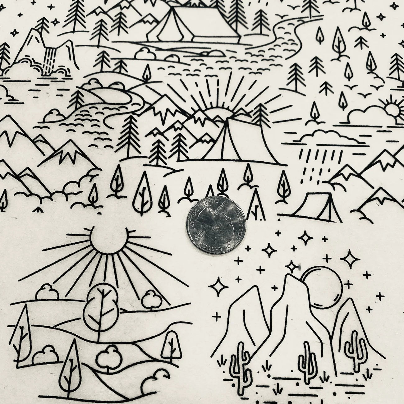 Camping - Underglaze Transfer Sheet - Black