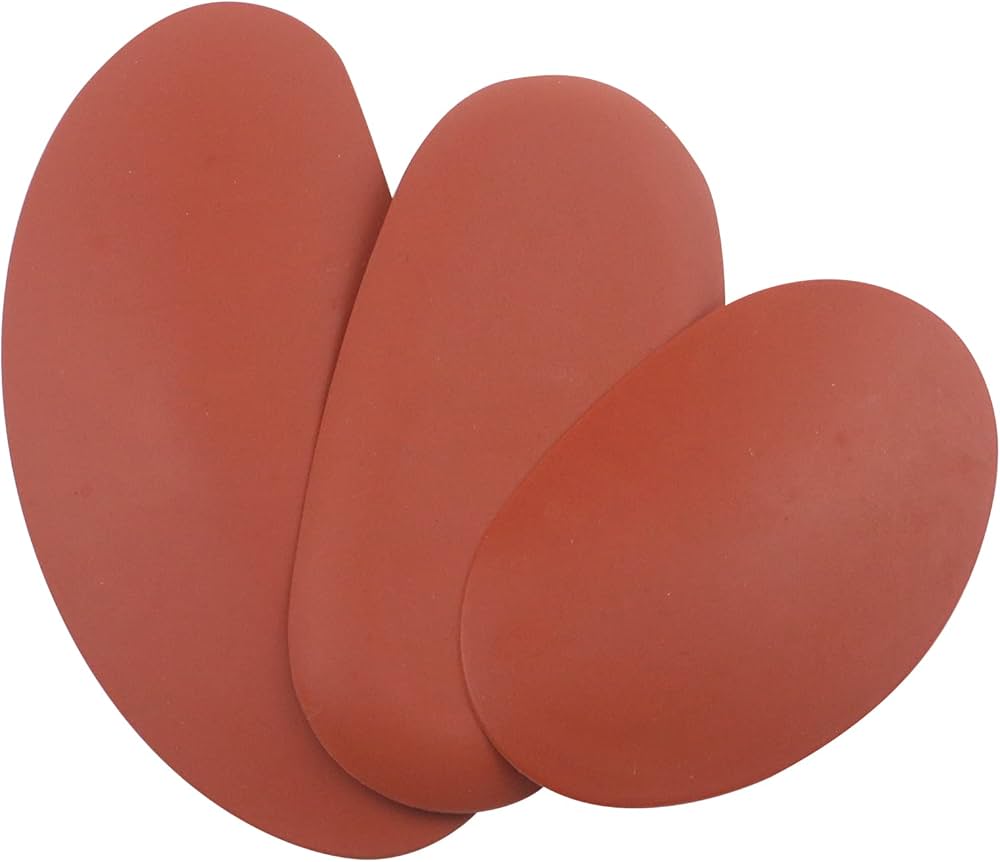 3pcs Soft rubber Ceramic rib