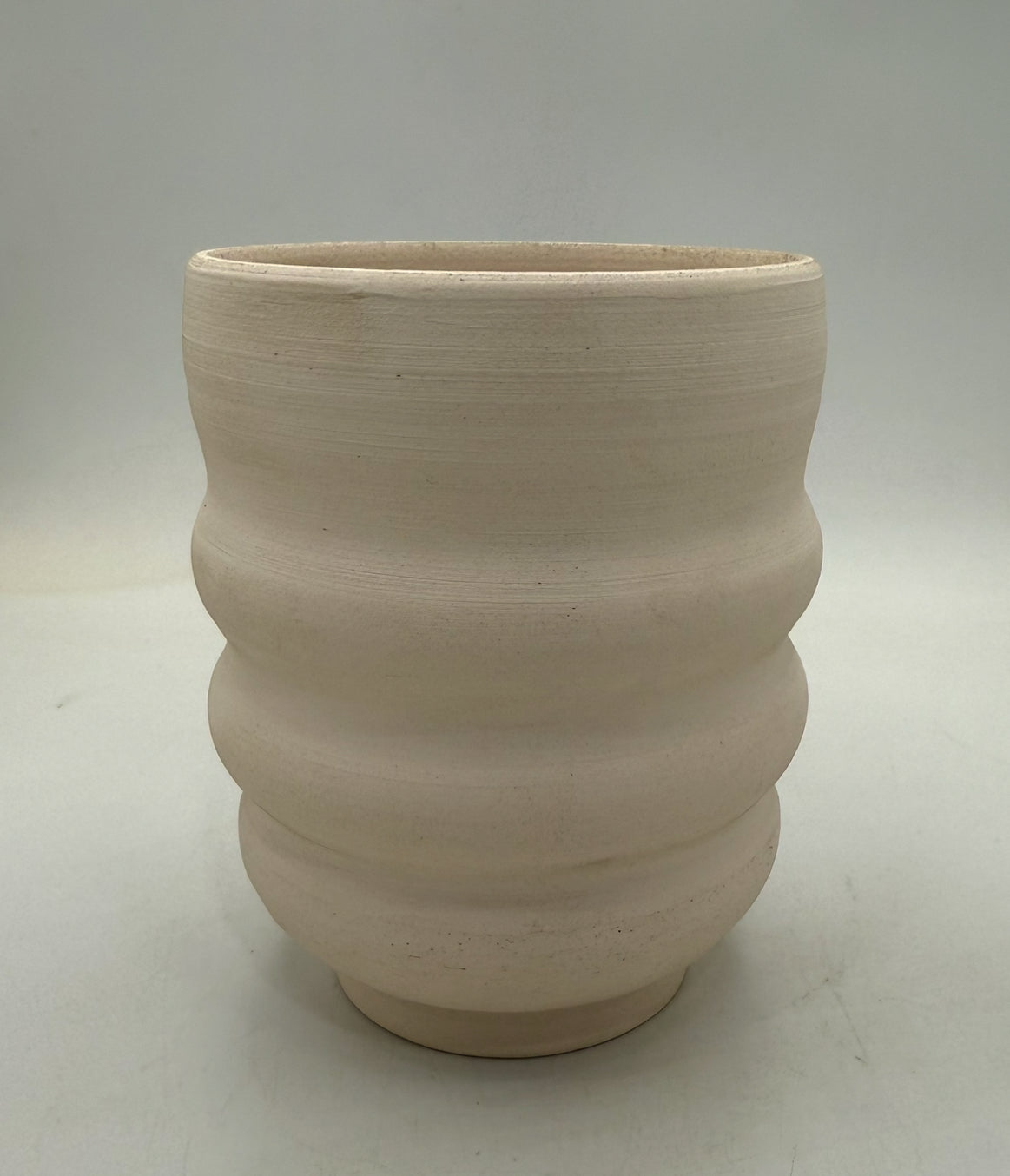 Curved Bisque Cup 004 Staffordshire clay