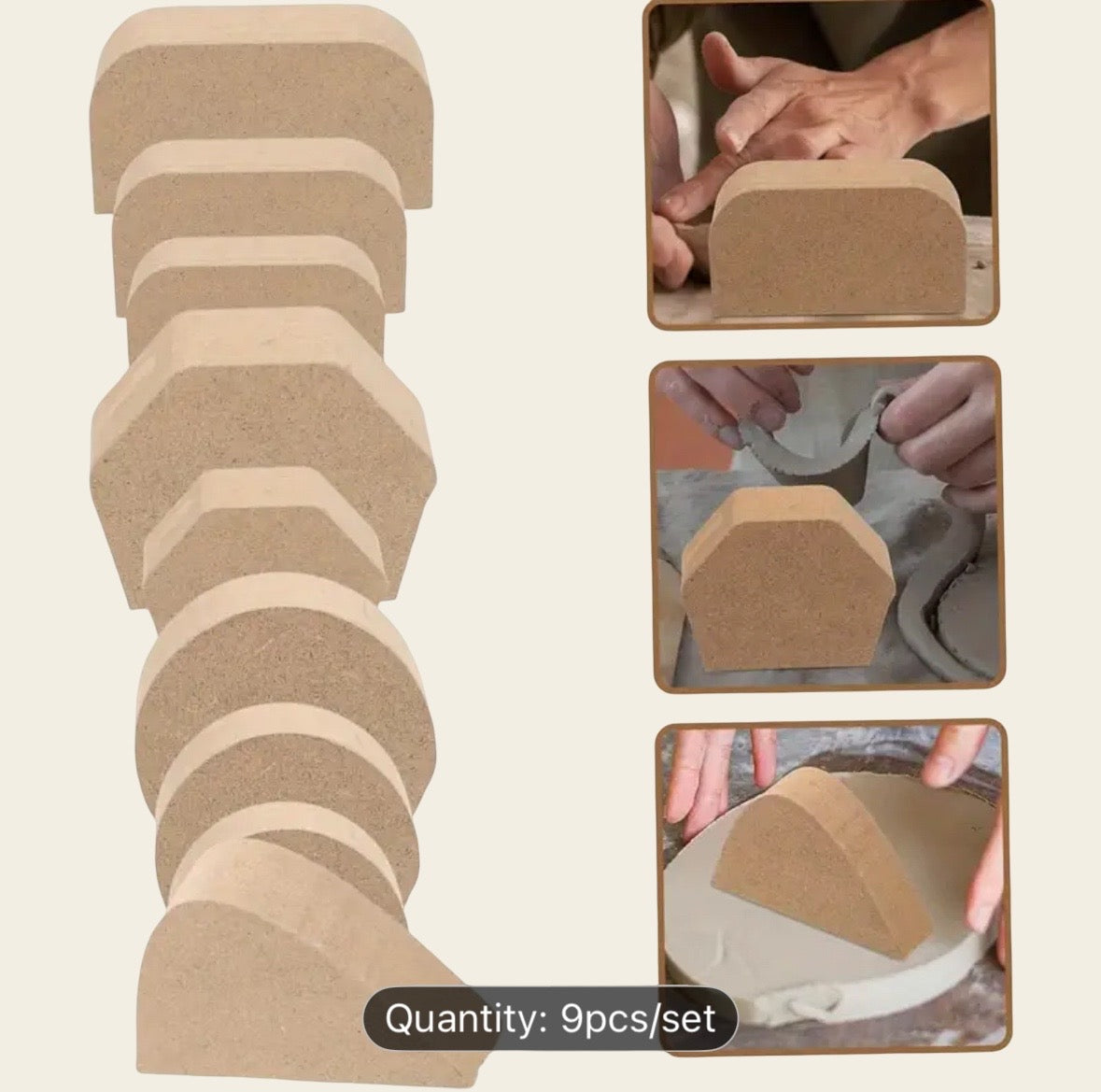 9 Piece Pottery Mug Handle Mold Set