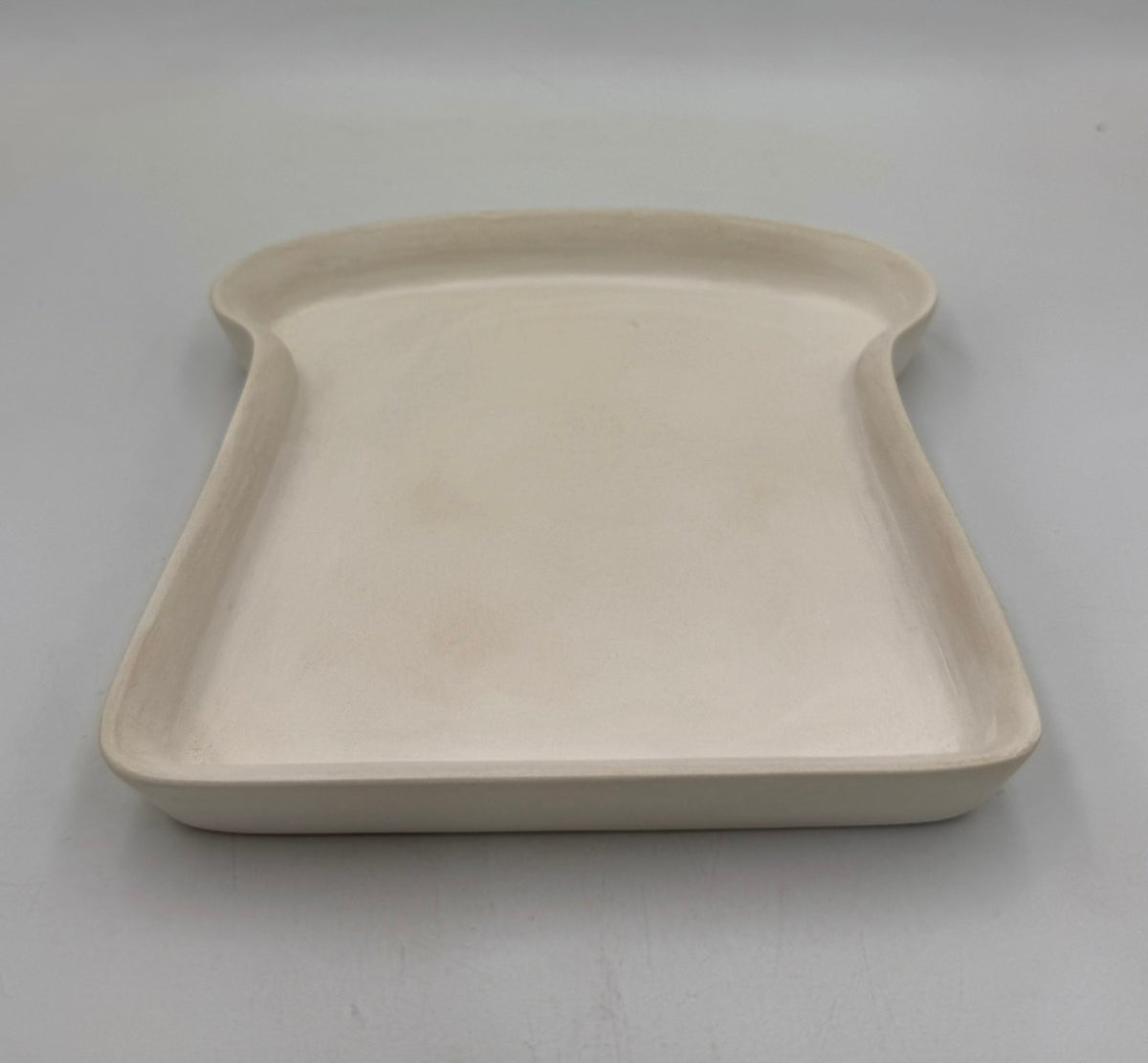 Unglazed Low Fire Earthenware Bisque Toast Plate