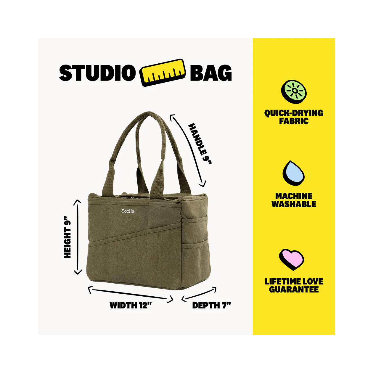 Soolla Studio Bag - Ganja Green
