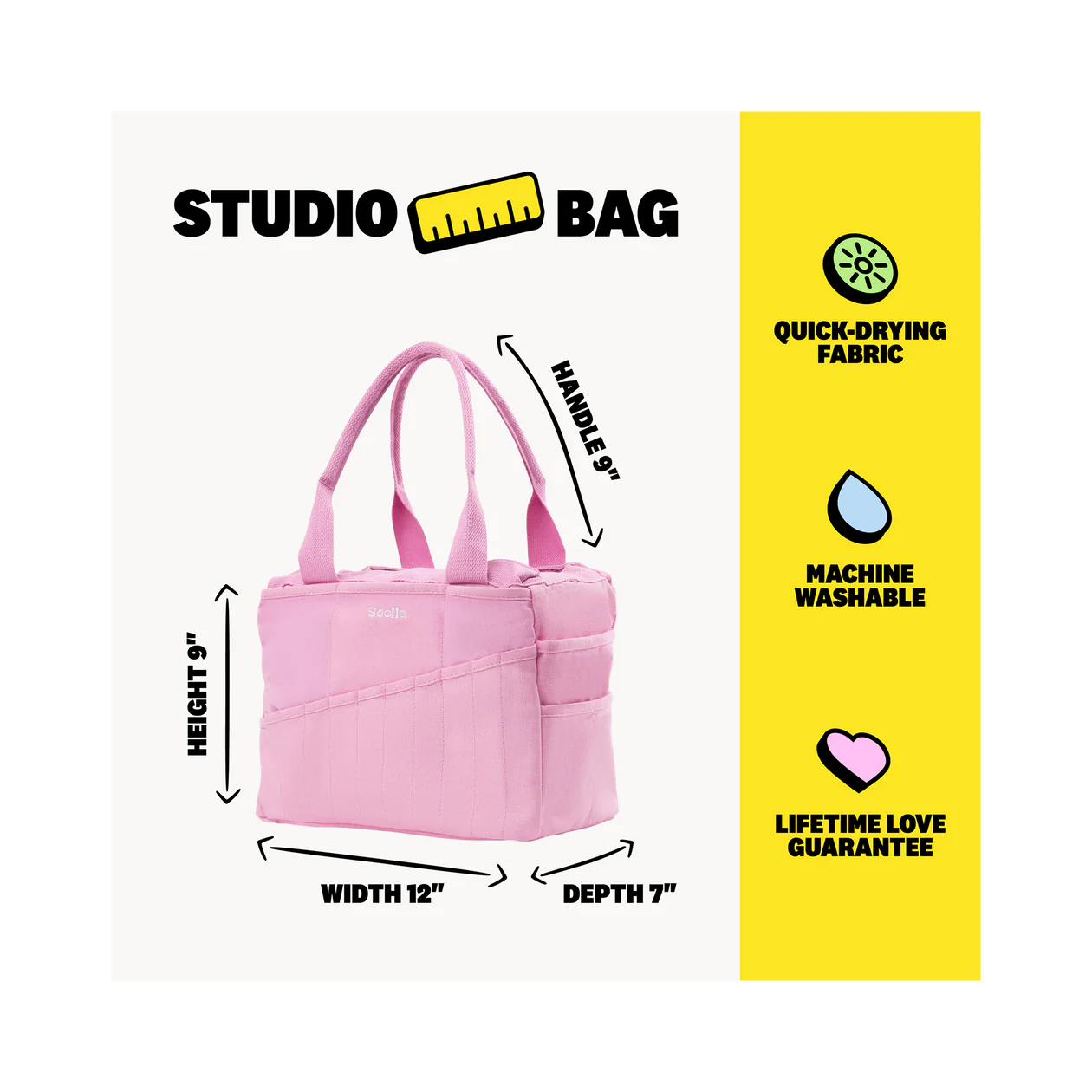 Soolla Studio Bag - Lime Drip Color