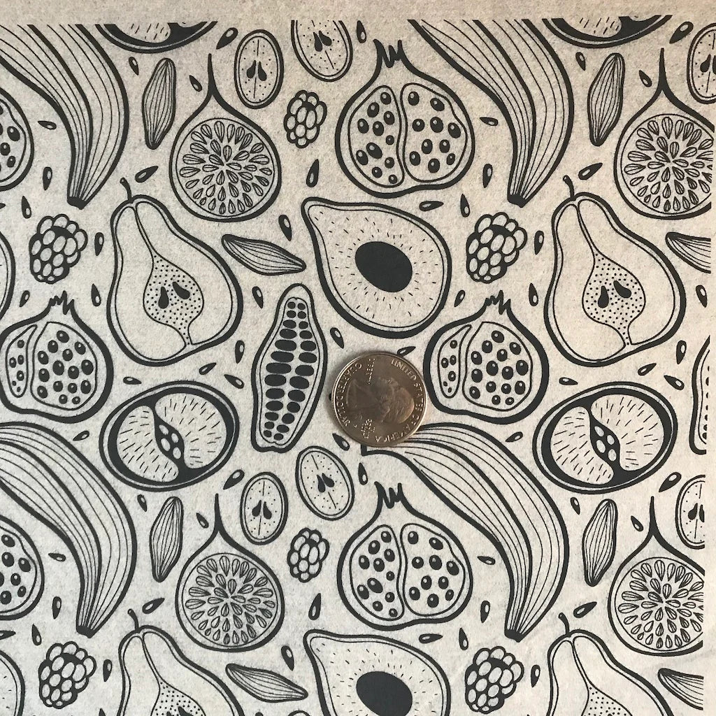 Fruit - Underglaze Transfer Sheet - Black