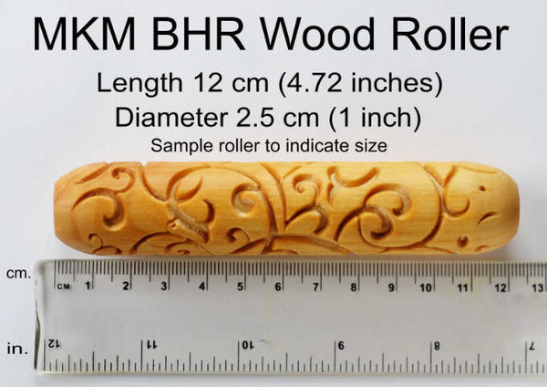 BHR-083 Big Hand Roller – Flowers and Leaves 12cm