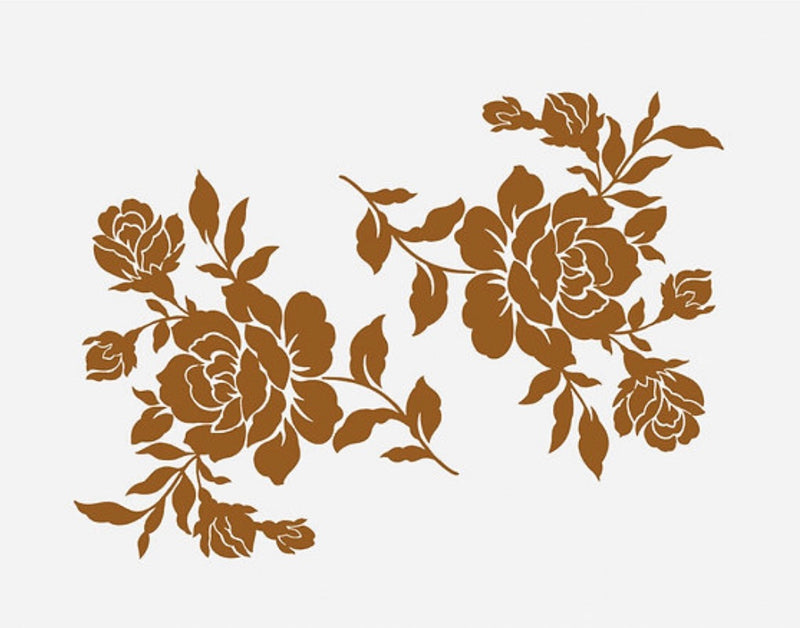 Gold Decal - Roses 01