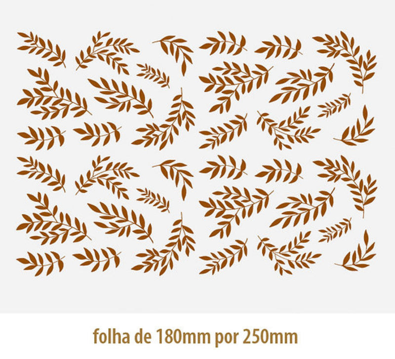 Gold Decal - Leaves 02
