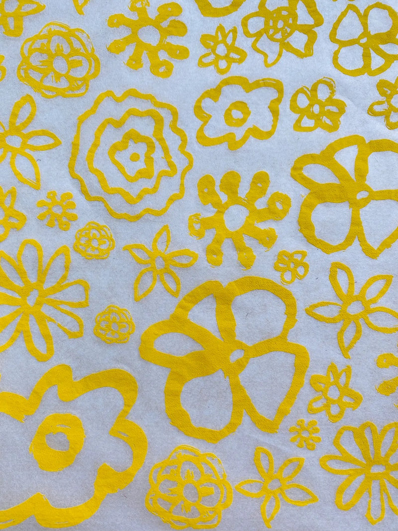 Ink Flower - Underglaze Transfer Sheet - You Choose Color